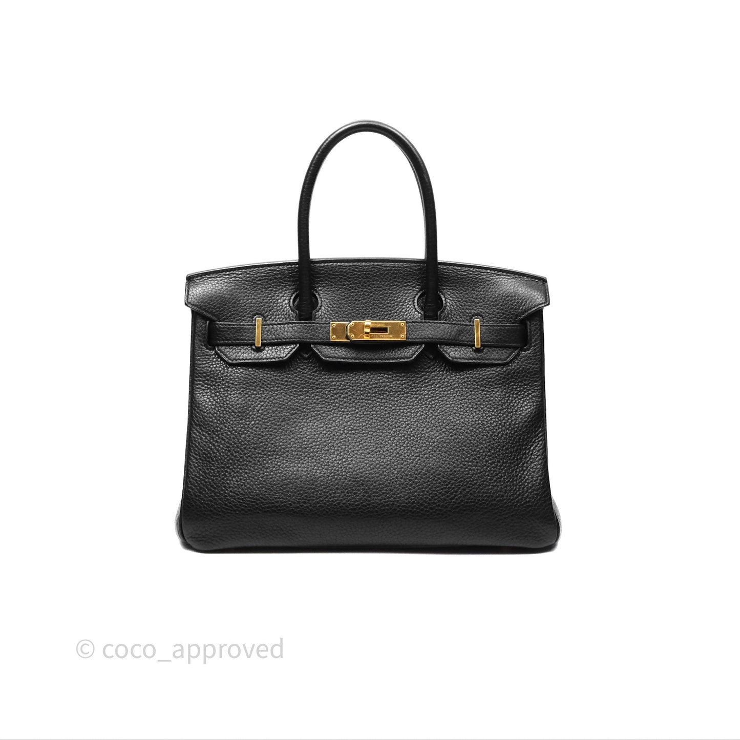 Hermès Birkin 30 Retourne Noir 89 Clemence Gold Hardware