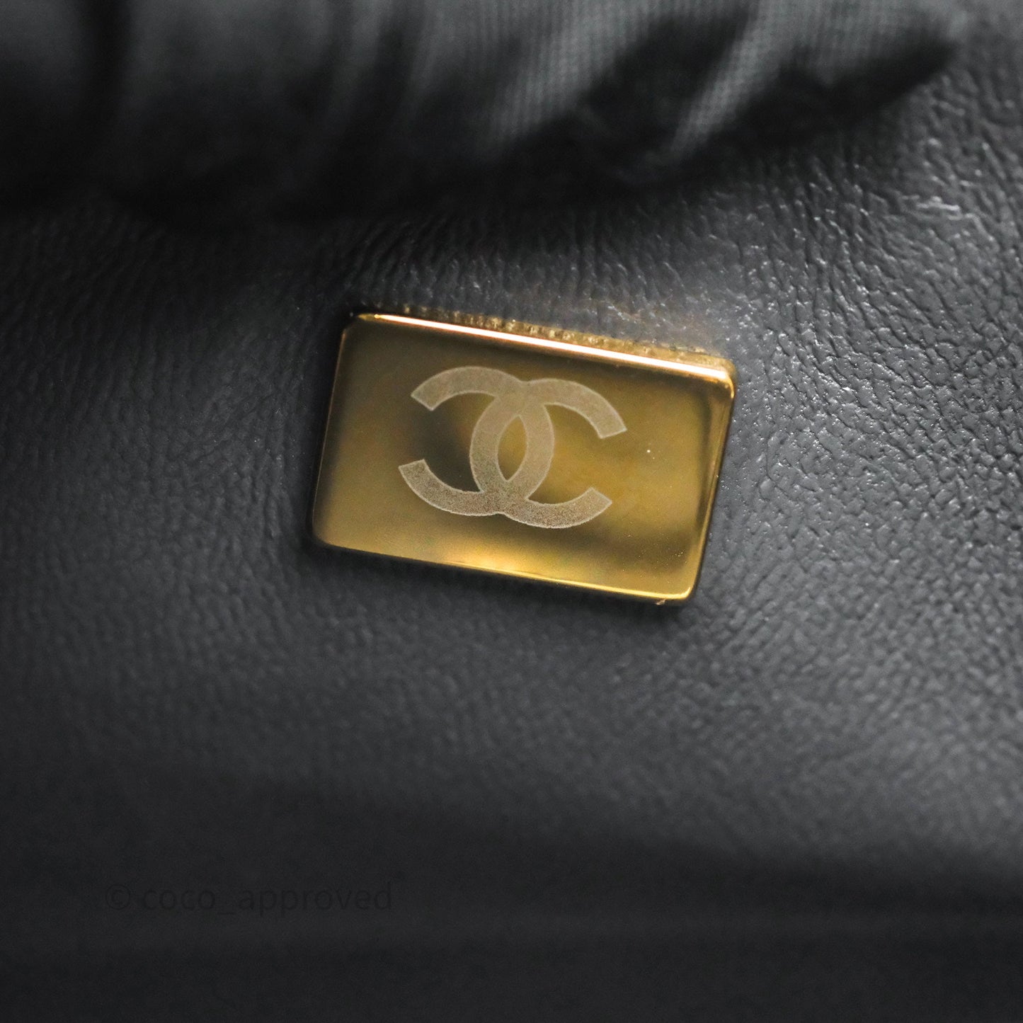 Chanel Small Classic Flap Quilted Dark Grey Caviar Gold Hardware