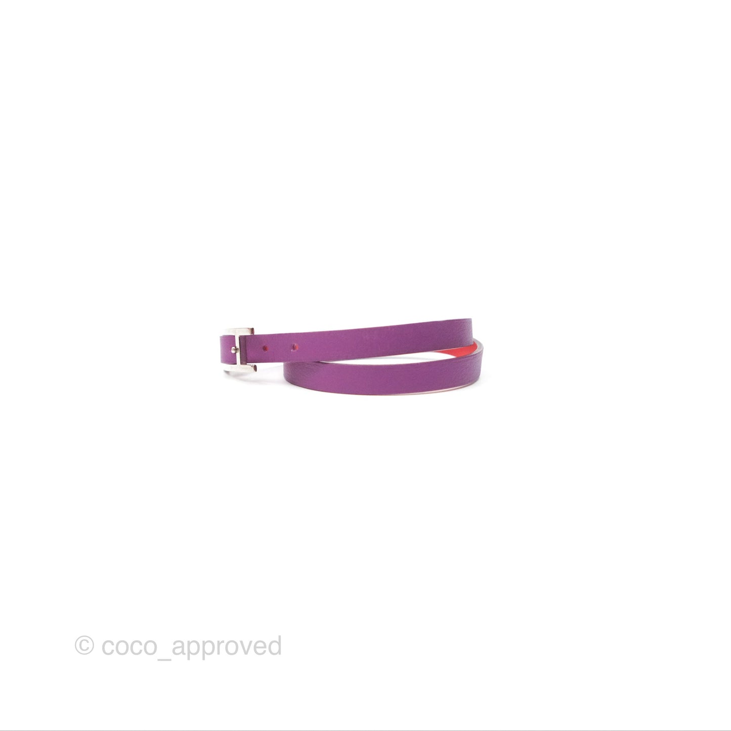 Hermès Behapi Double Tour Bracelet Capucine Anemone Palladium Hardware