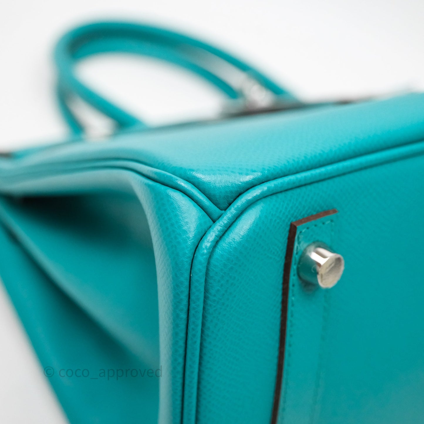 Hermès Birkin 30 Retourne Vert Verone U1 Epsom Palladium Hardware
