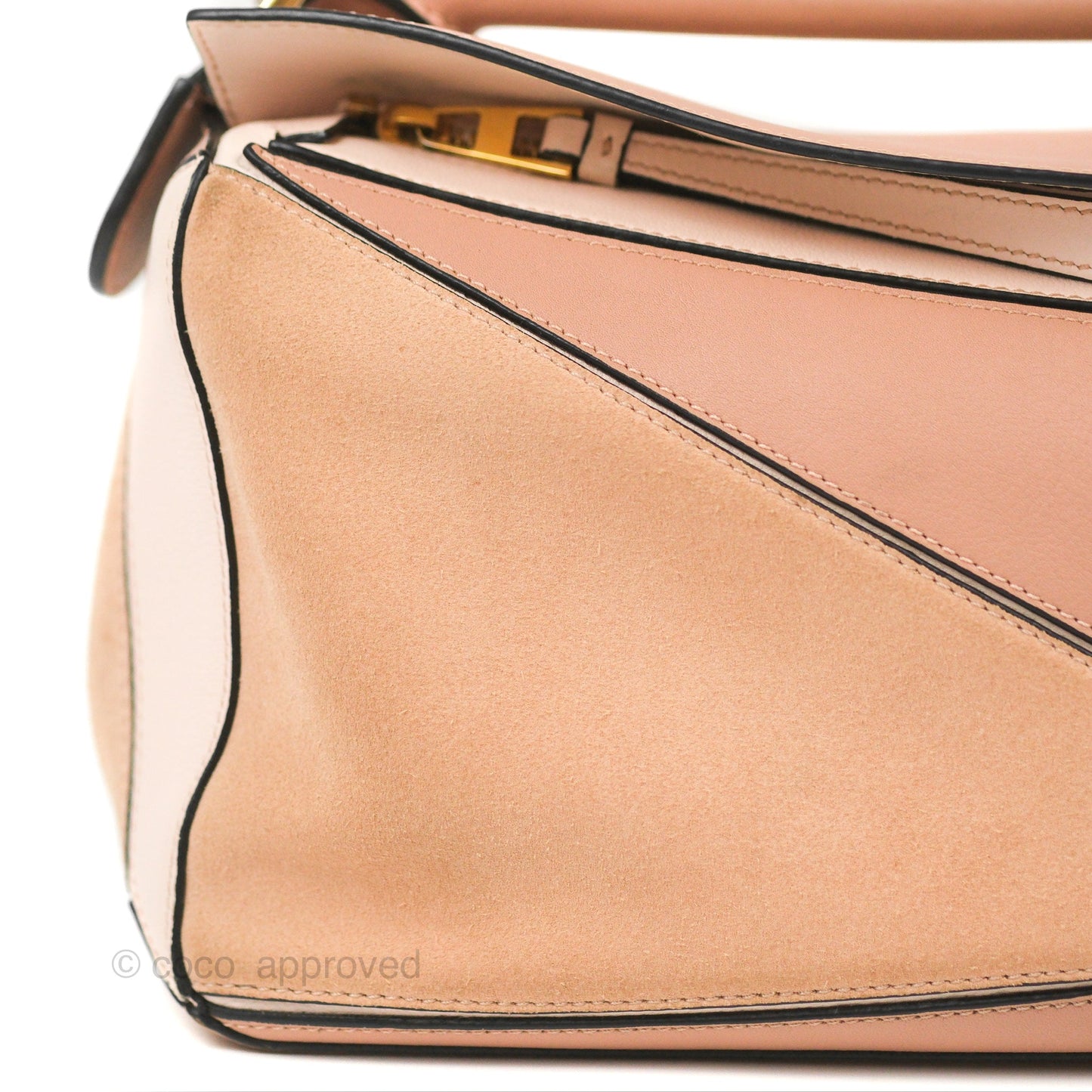 Loewe Small Puzzle Bag Blush Suede Calfskin