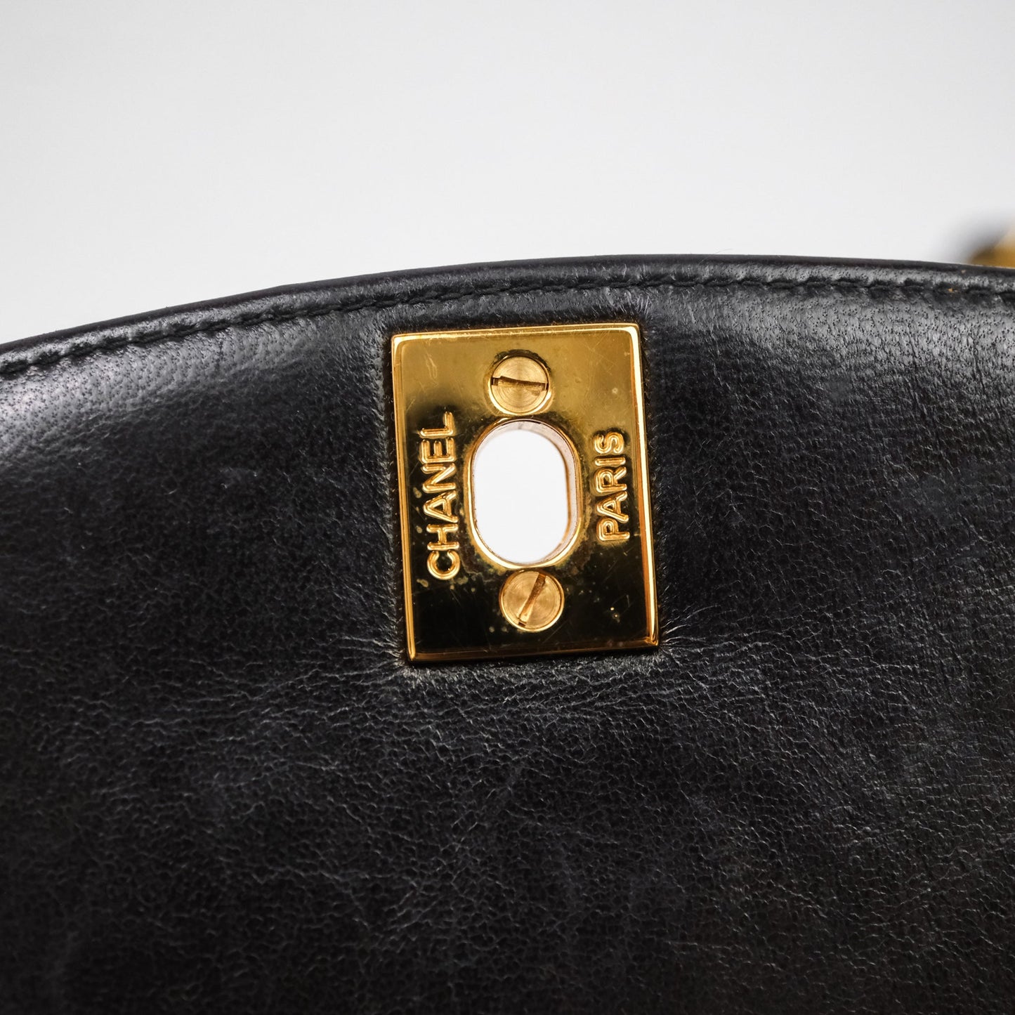 Chanel Vintage Small Quilted Classic Diana Flap Bag Black Lambskin 24K Gold Hardware