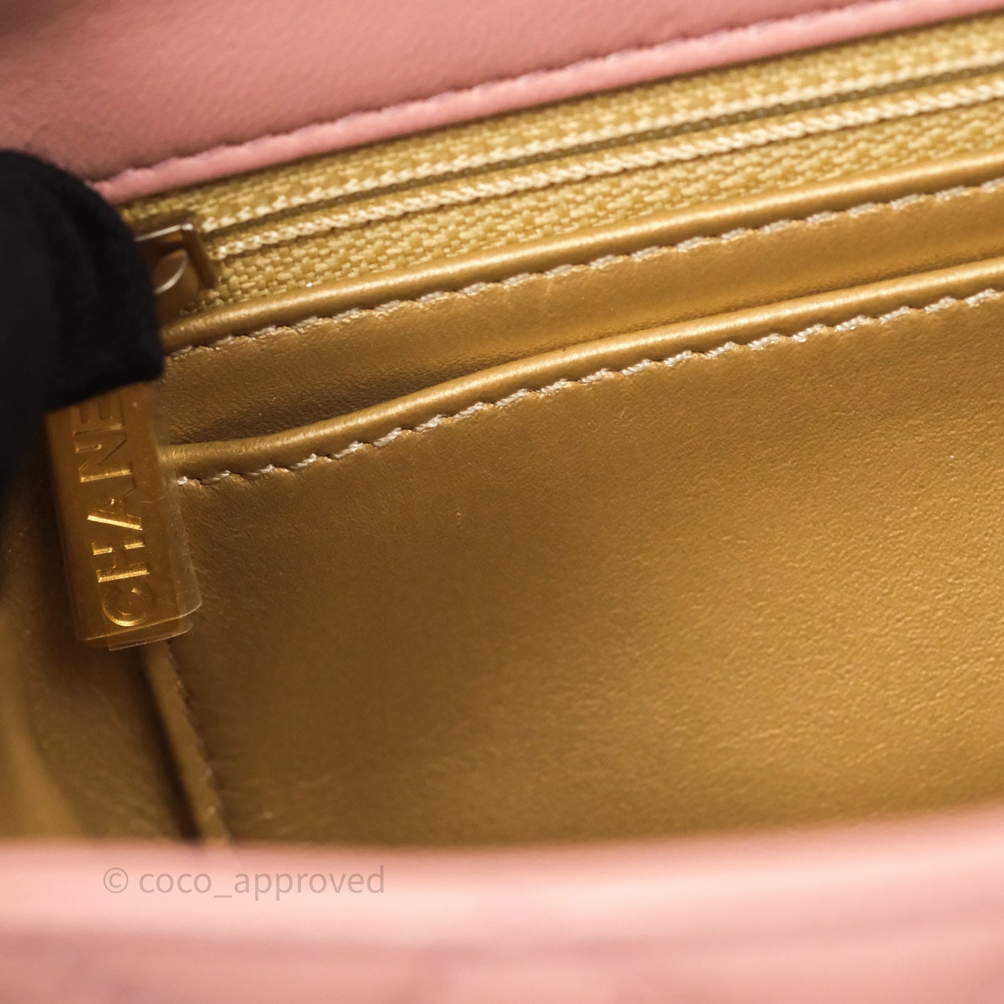 Chanel Mini Rectangular Pearl Crush Dusty Pink Lambskin Aged Gold Hardware