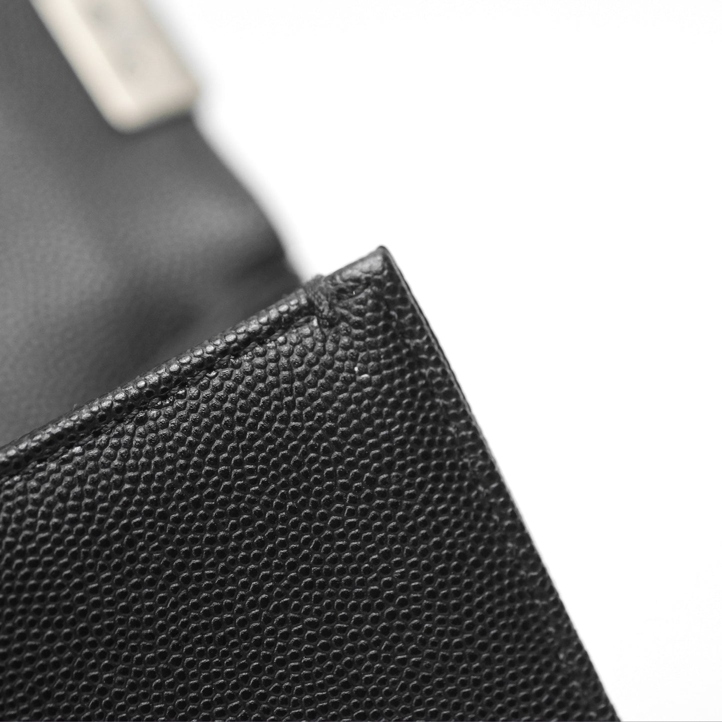Chanel Quilted Medium Boy Black Caviar Ruthenium Hardware