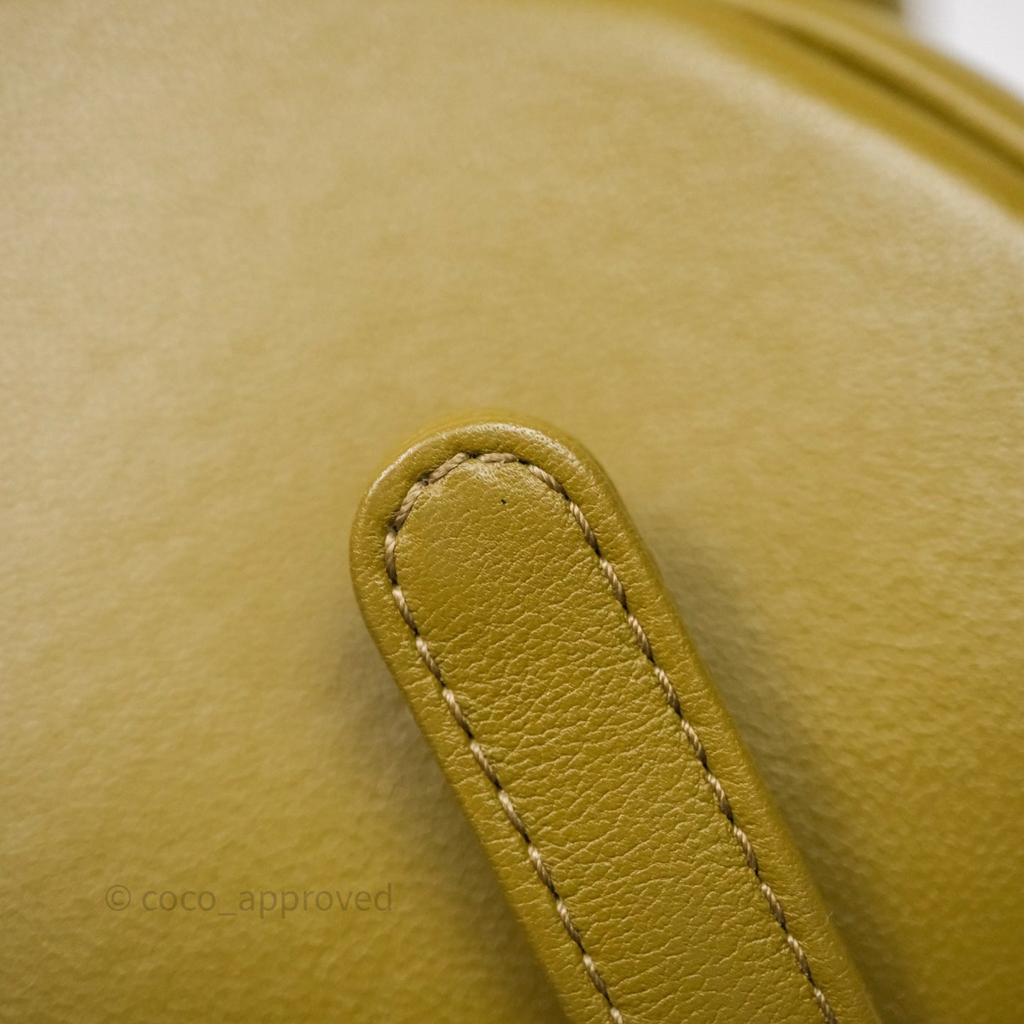 Chanel Mini Duma Backpack Olive Green Calfskin Gold Hardware