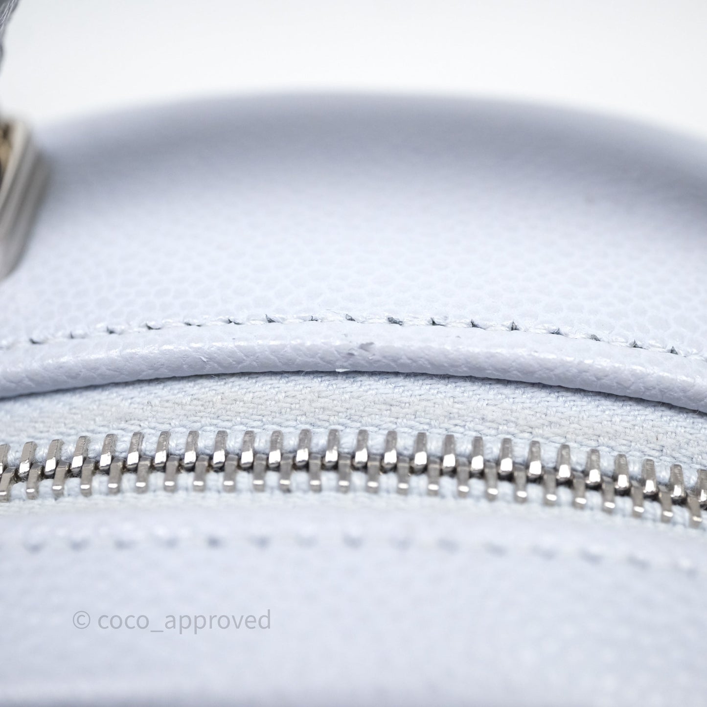 Chanel Classic Mini Backpack Light Blue Caviar Silver Hardware