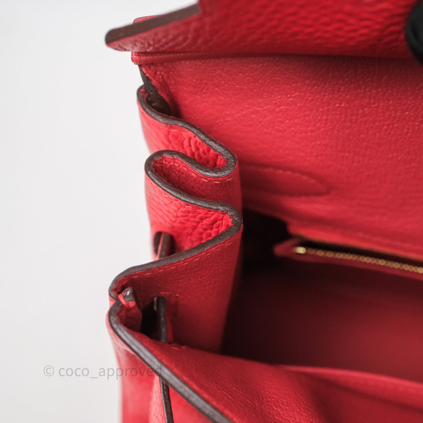 Hermes Birkin 30 Rouge Togo Gold Hardware