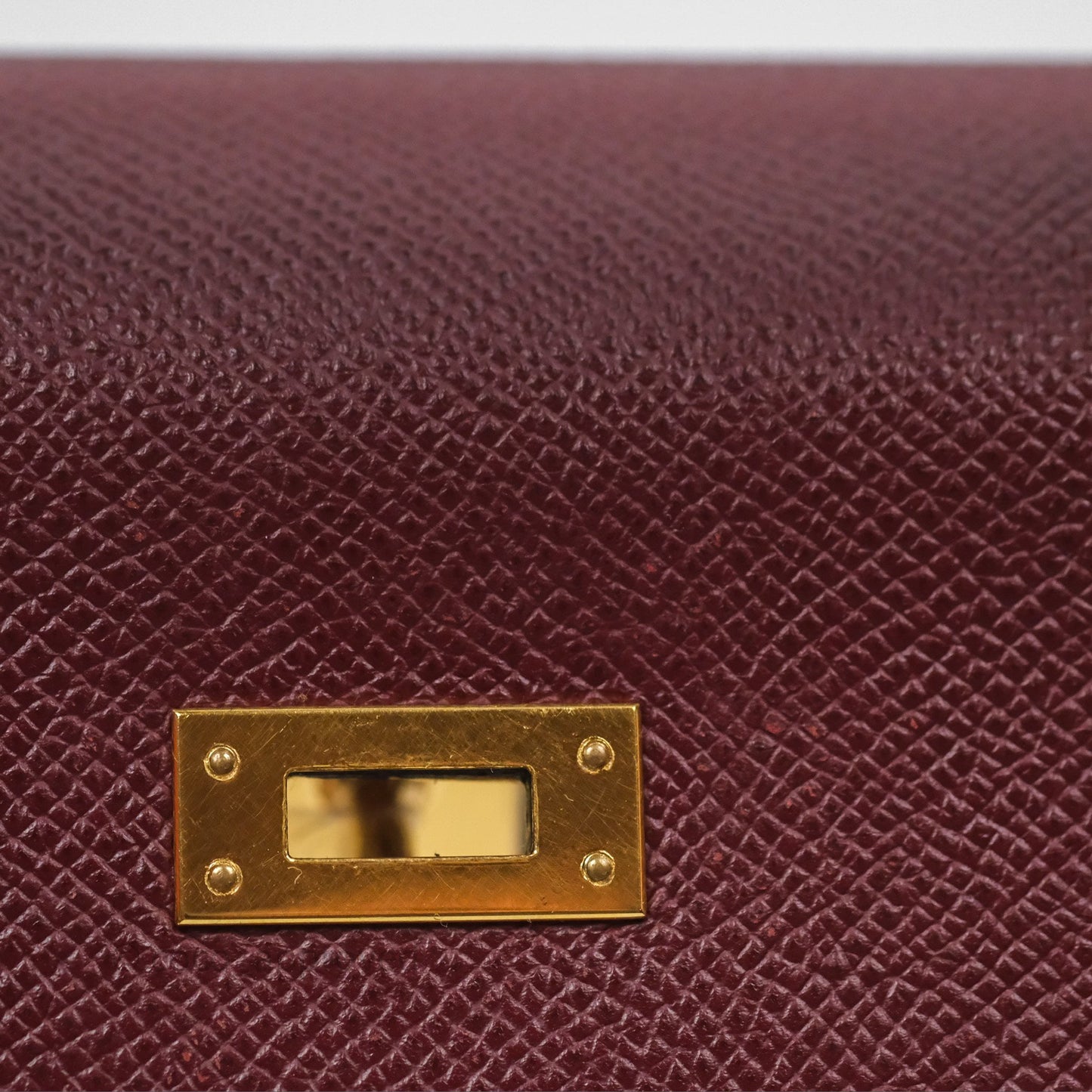 Hermès Sellier Kelly 25 Rouge H Epsom Gold Hardware