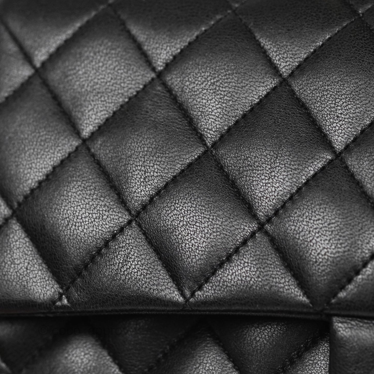 Chanel Classic M/L Medium Flap Quilted Black Lambskin Gold Hardware