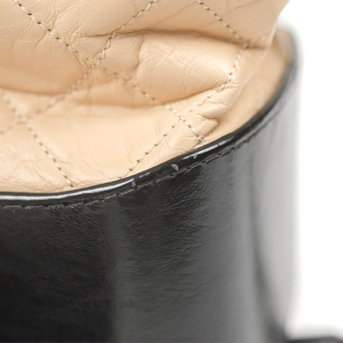 Chanel Large Gabrielle Shopping Tote Quilted Beige Aged Calfskin