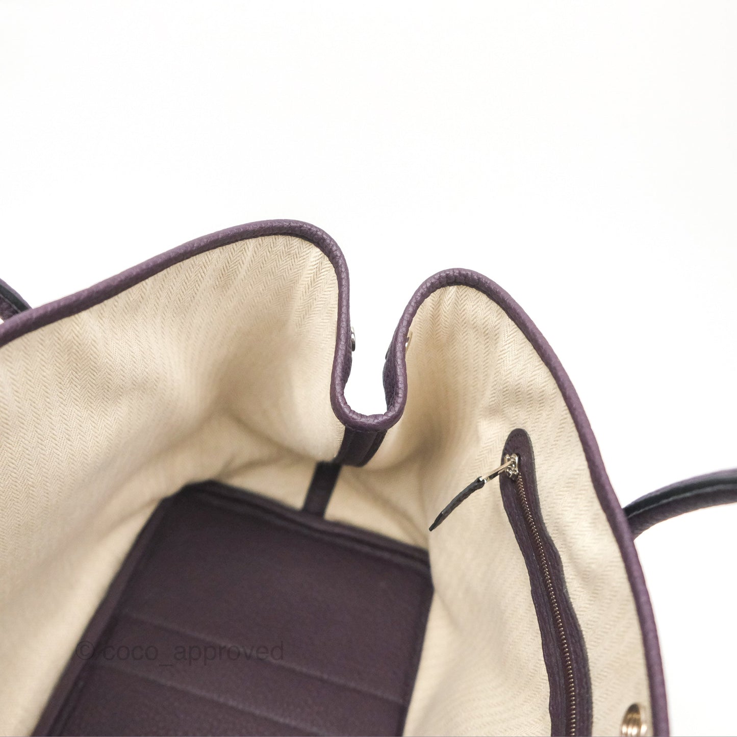Hermes Garden Party 36 Veau Negonda 59 Raisin Palladium Hardware
