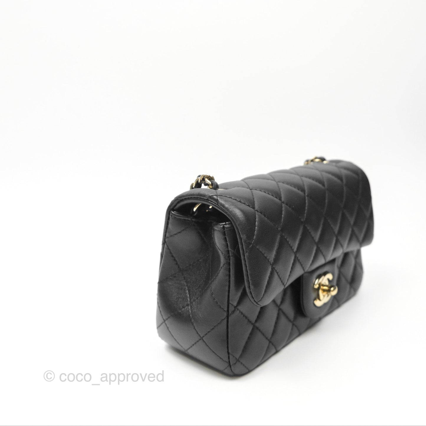 Chanel Ball Crush Mini Rectangular Black Lambskin Gold Hardware 23C