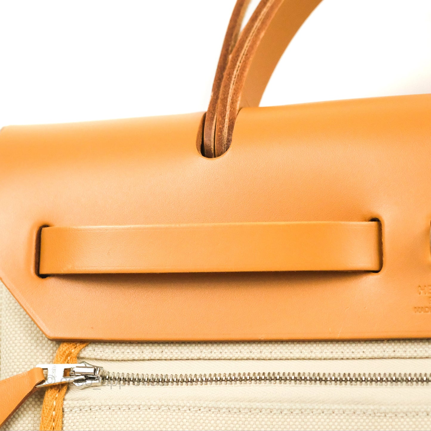 Hermès Herbag Zip 31 Retourne Natural Canvas Palladium Hardware