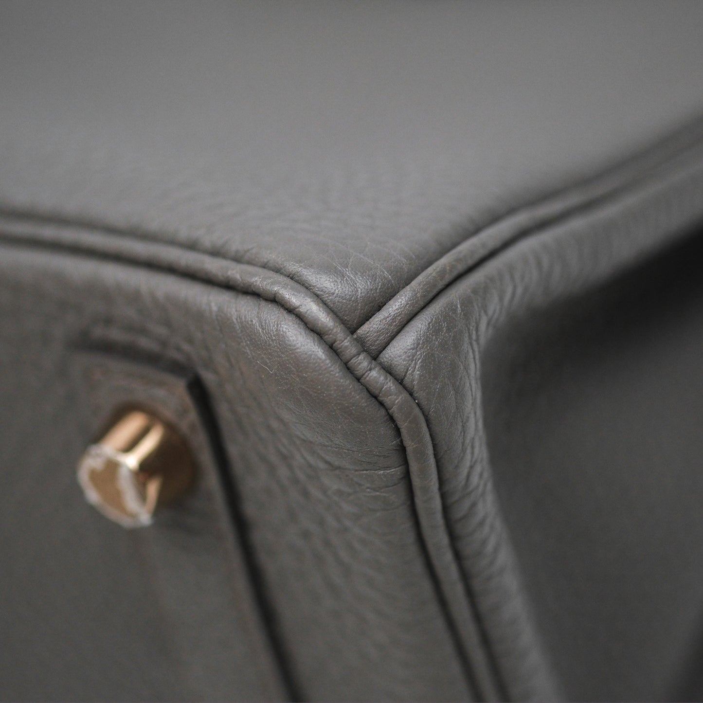 Hermès Birkin 25 Retourne Etain 8F Togo Rose Gold Hardware