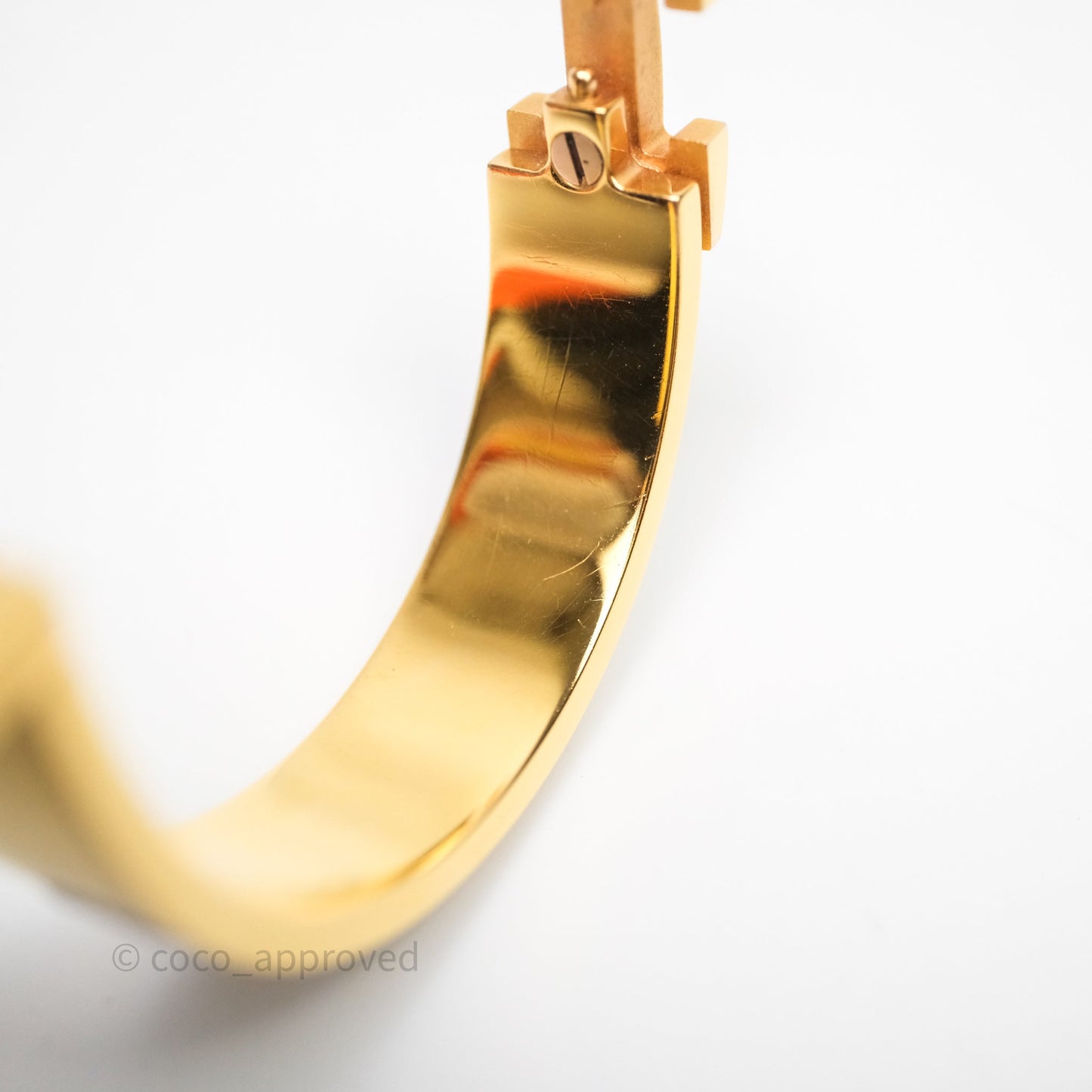 Hermès Clic H Bracelet White Gold Hardware PM