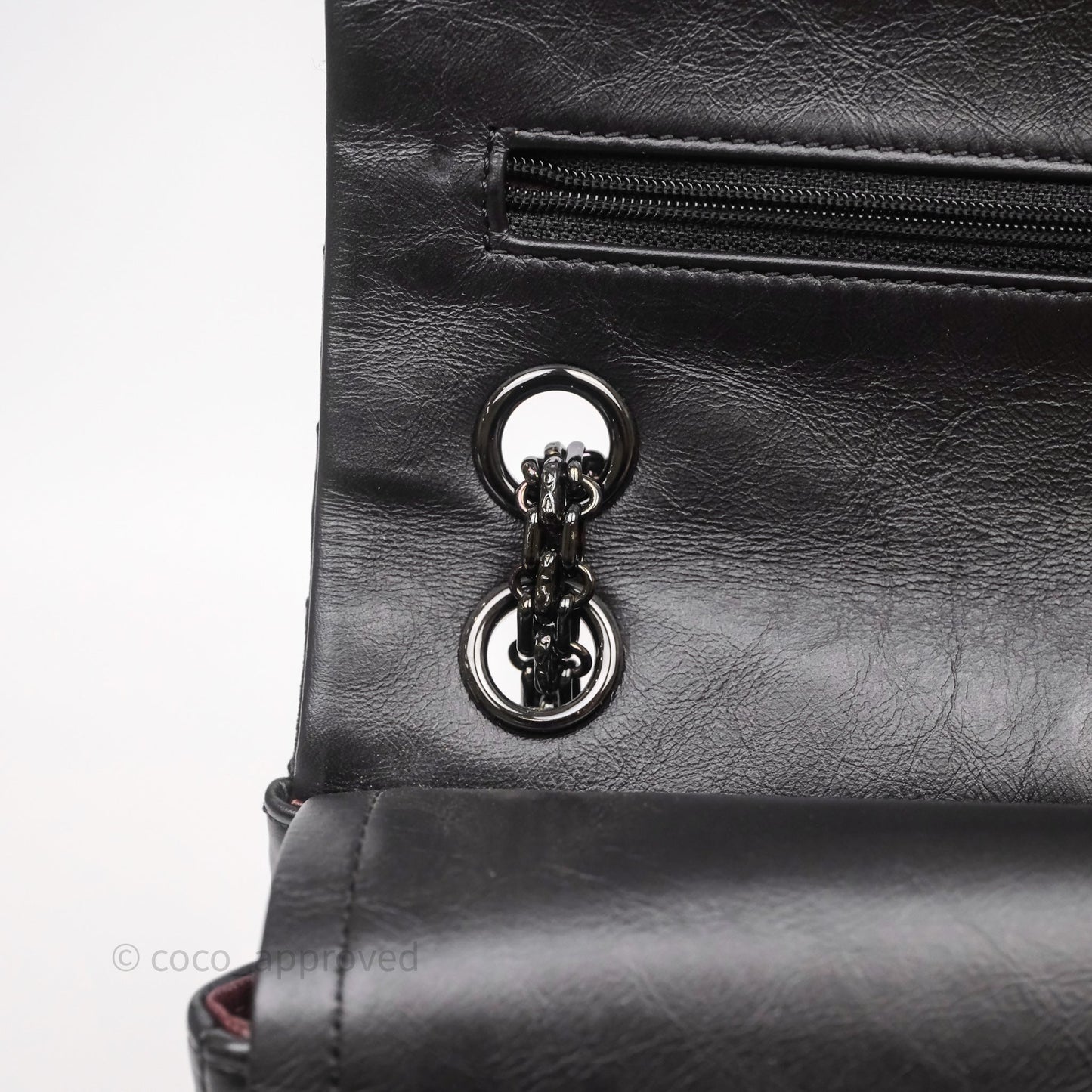 Chanel Reissue 225 Chevron Aged Calfskin So Black