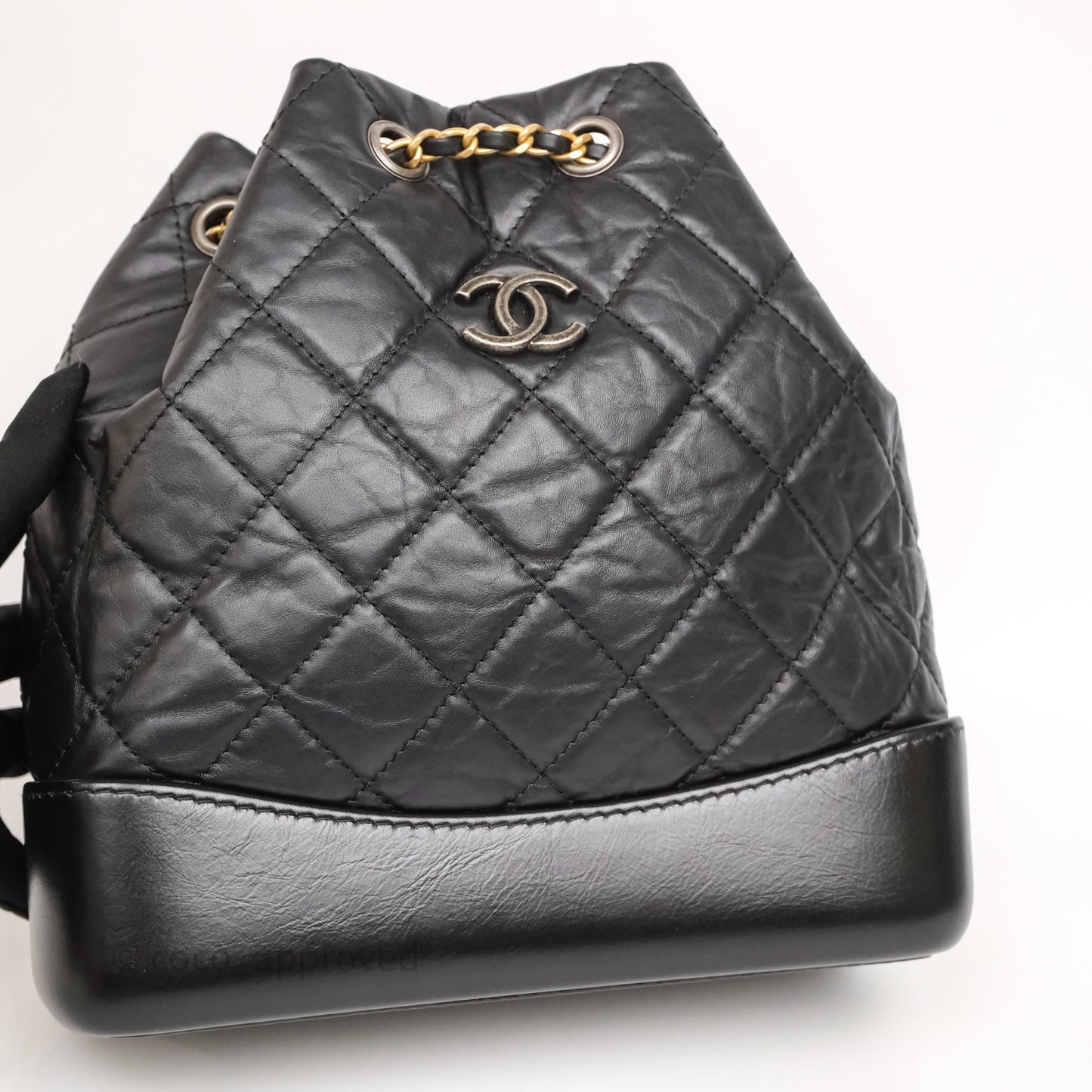 Chanel Small Gabrielle Backpack Black Aged Calfskin
