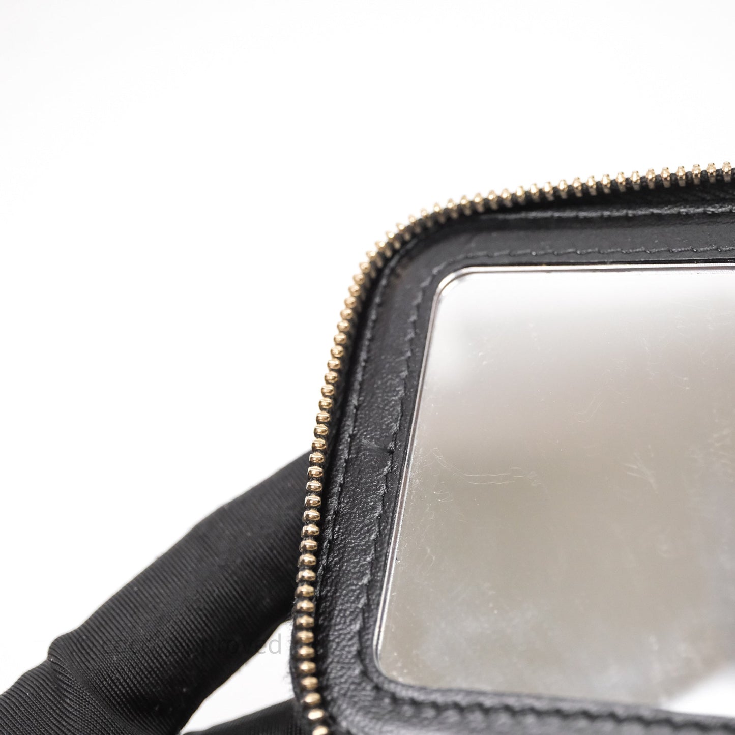 Chanel Vanity Rectangular Metal Top Handle Black Lambskin Aged Gold Hardware