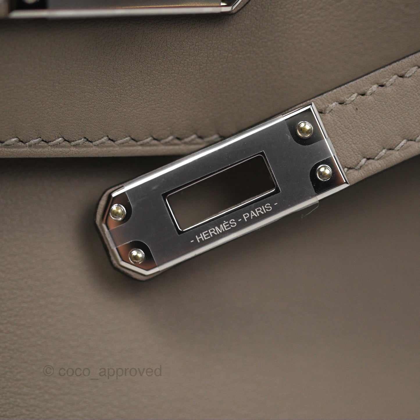 Hermès Kelly Pochette Clutch HSS Gris Asphalte M8/ Noir 89 Palladium Hardware
