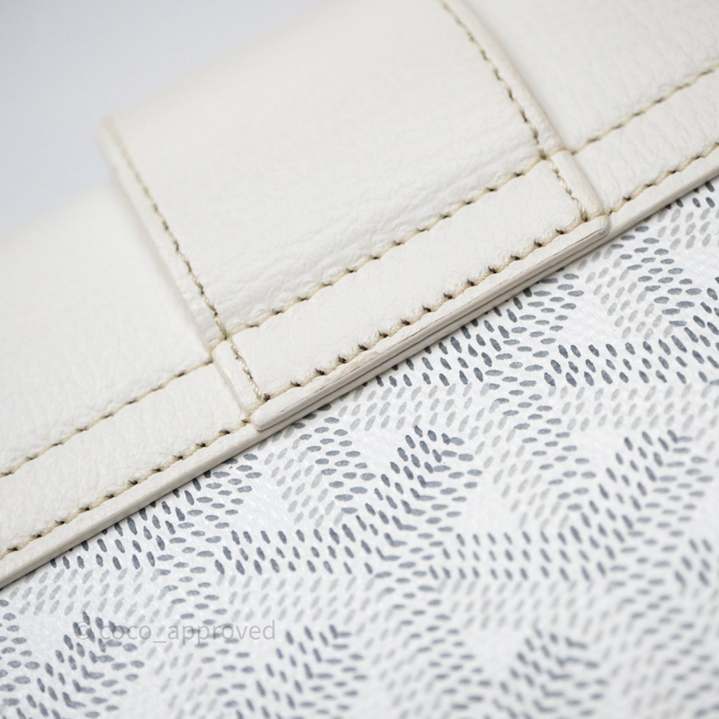 Goyard Saïgon Mini Bag Chevroches Calfskin White Silver Hardware