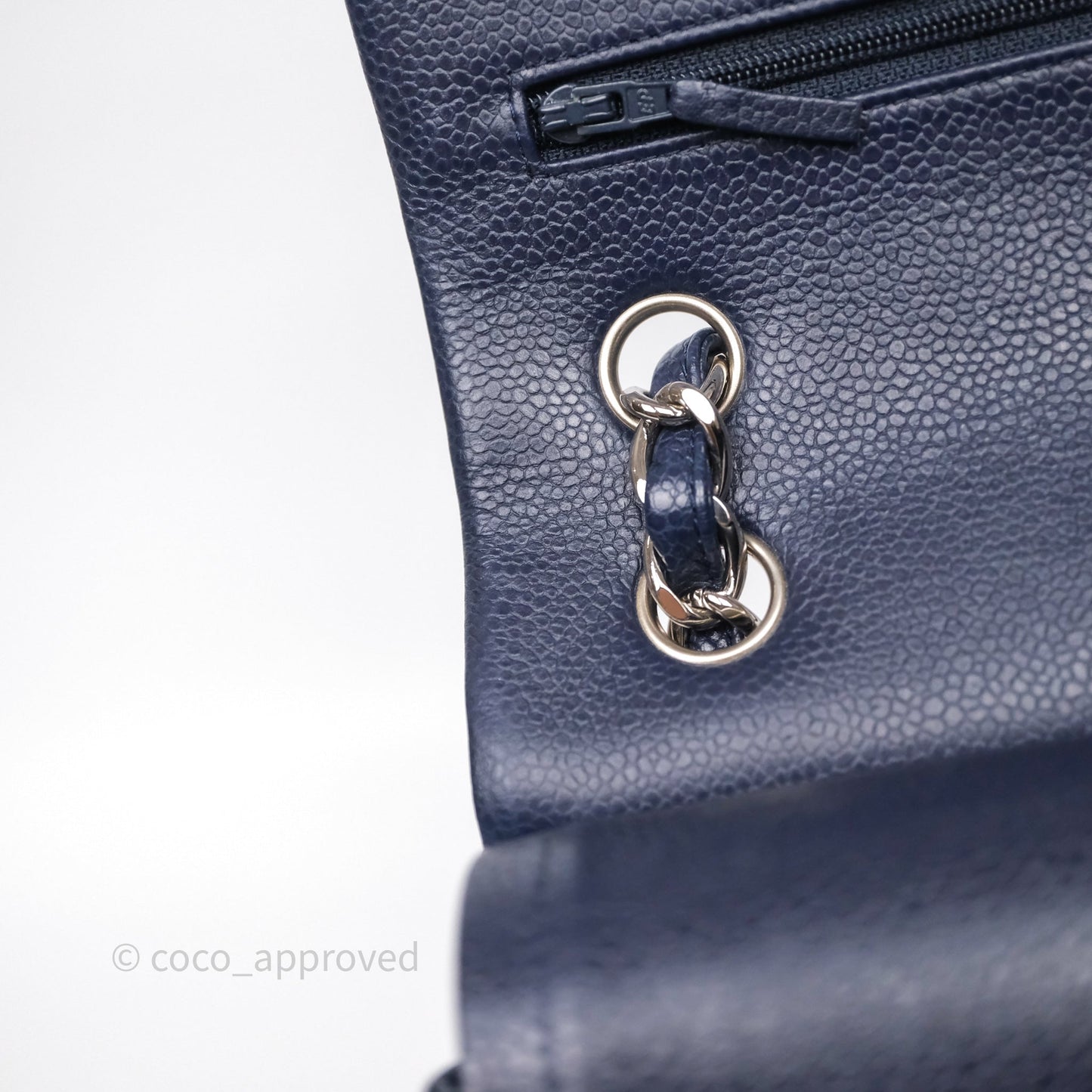 Chanel Jumbo Double Flap Navy Caviar Silver Hardware⁣⁣