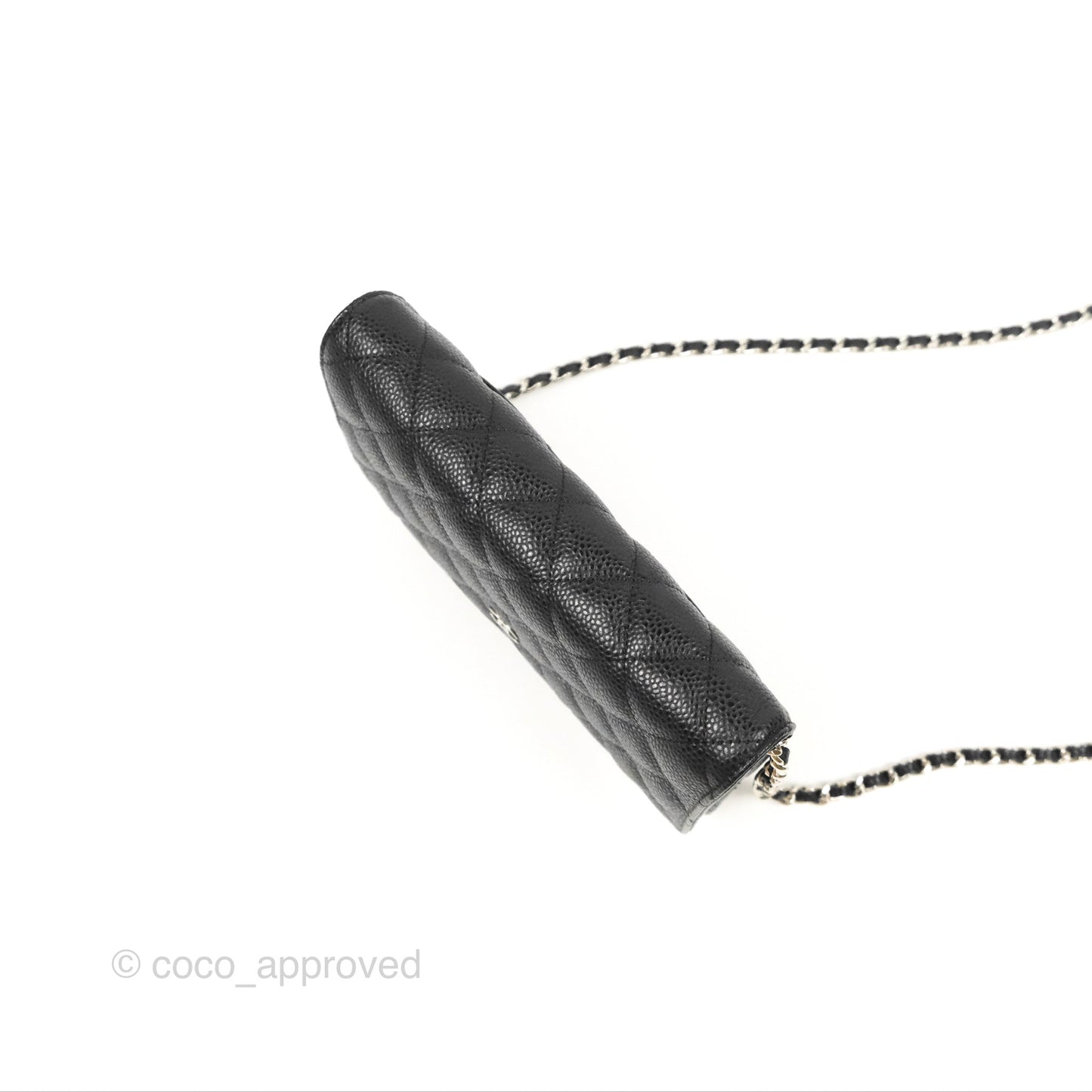 Chanel Quilted WOC Black Caviar Silver Hardware