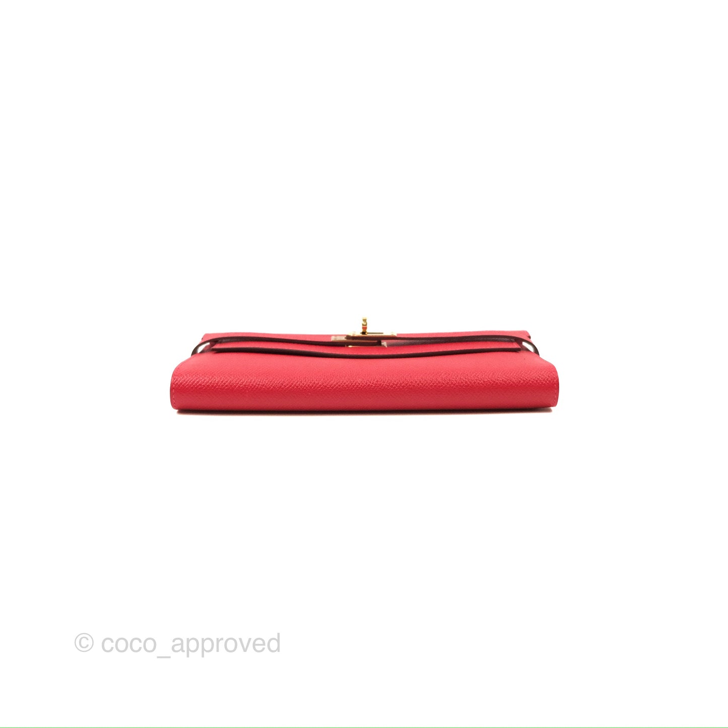 Hermès Kelly Wallet Rouge Casaque Epsom Gold Hardware