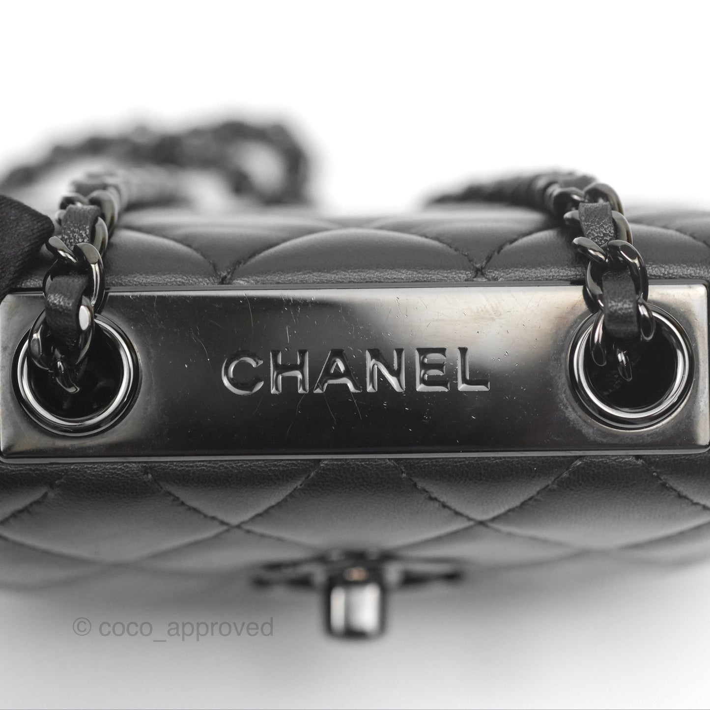 Chanel Mini Trendy CC Clutch With Chain Quilted So Black Lambskin