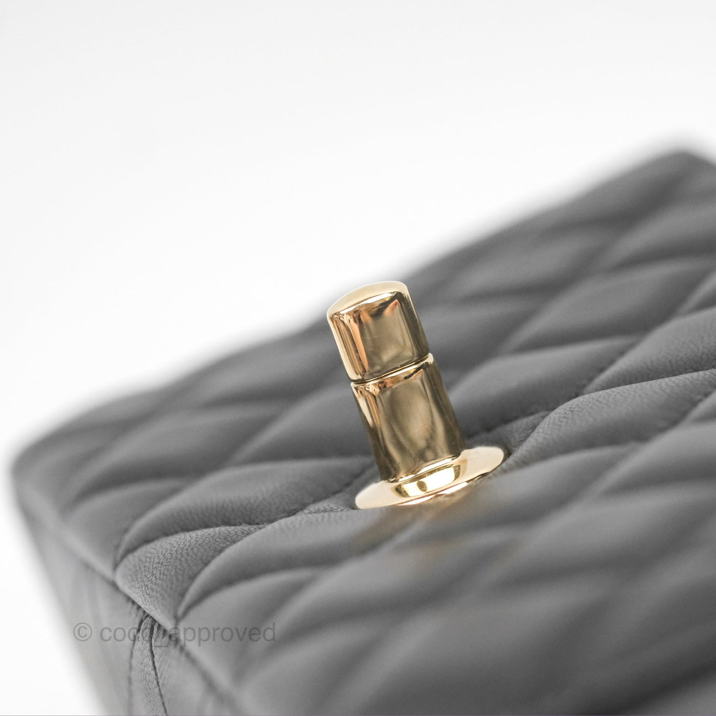 Chanel Quilted Mini Rectangular Black Lambskin Gold Hardware