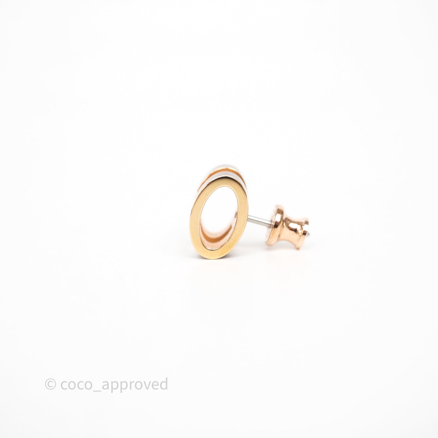 Hermès Pop H Earrings Burgundy Rose Gold