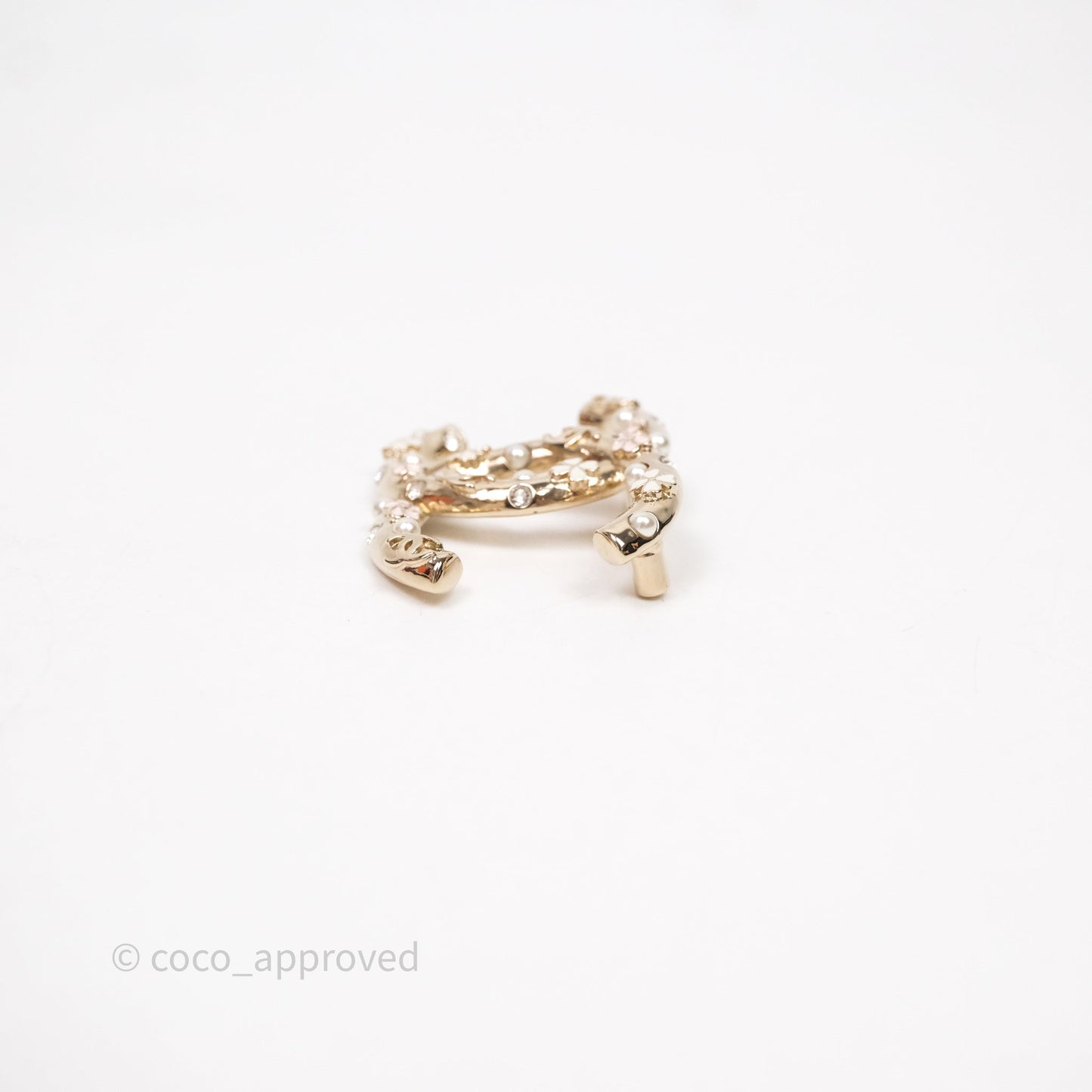 Chanel CC Flowers Brooch Gold Tone 22S