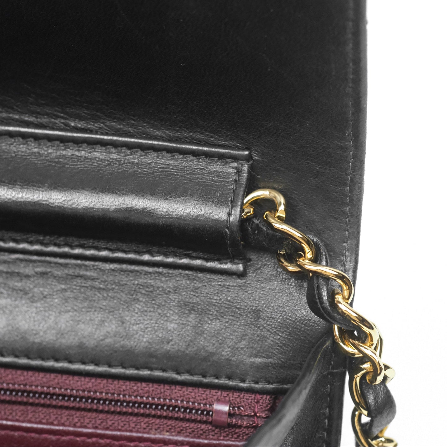 Chanel Vintage Quilted Flap Bag Black Lambskin 24K Gold Hardware
