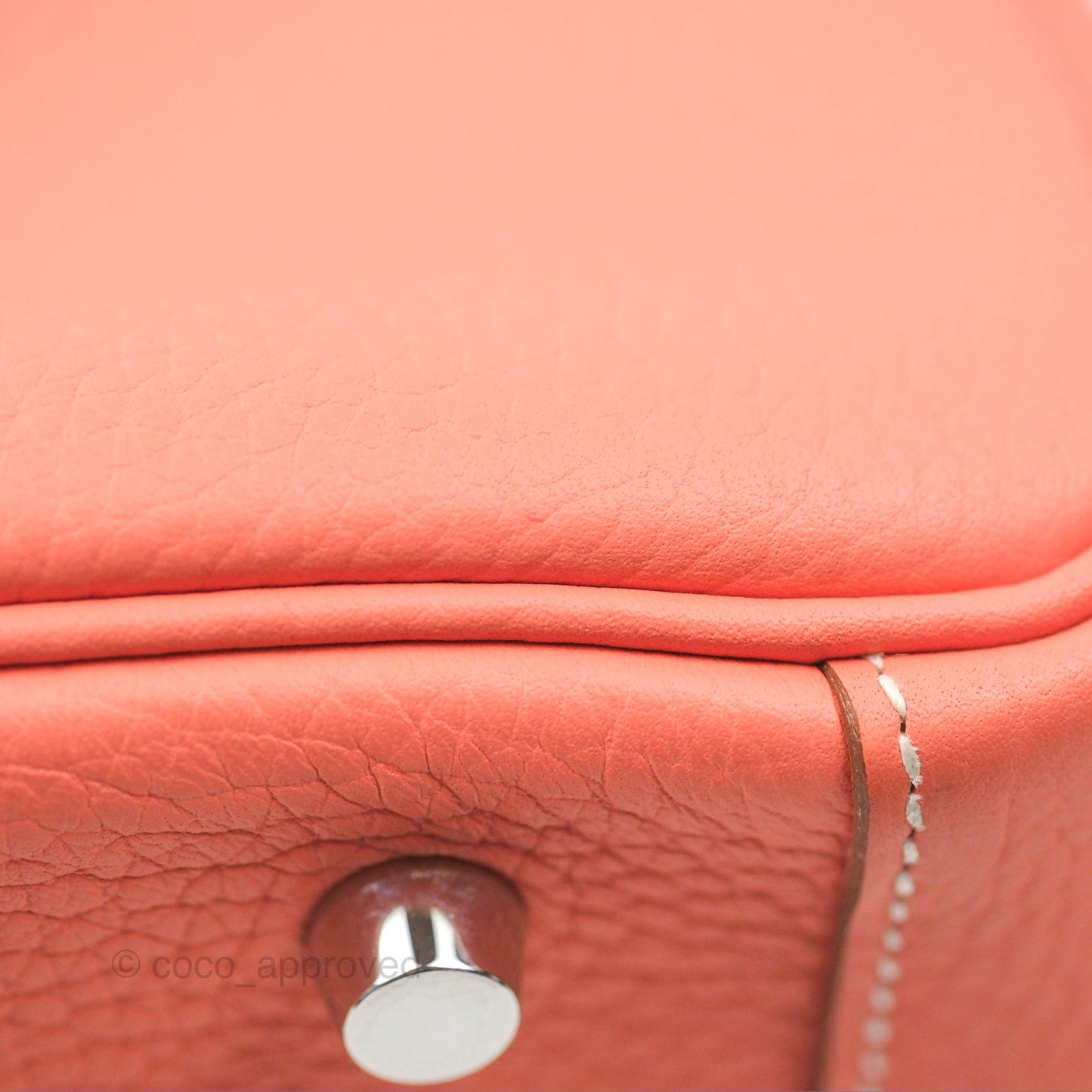 Hermès Lindy 30 Flamingo Clemence Palladium Hardware