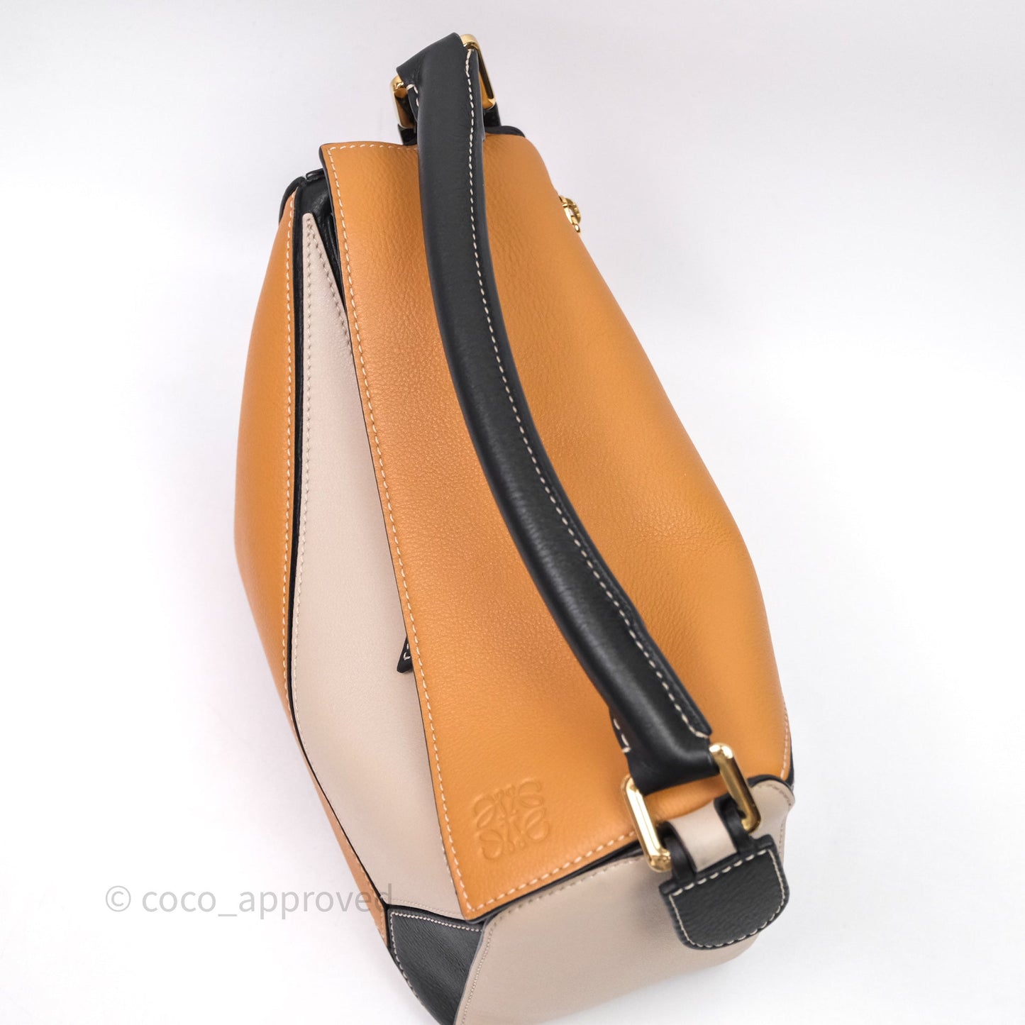 Loewe Small Puzzle Bag Amber/ Light Oat Calfskin Gold Hardware