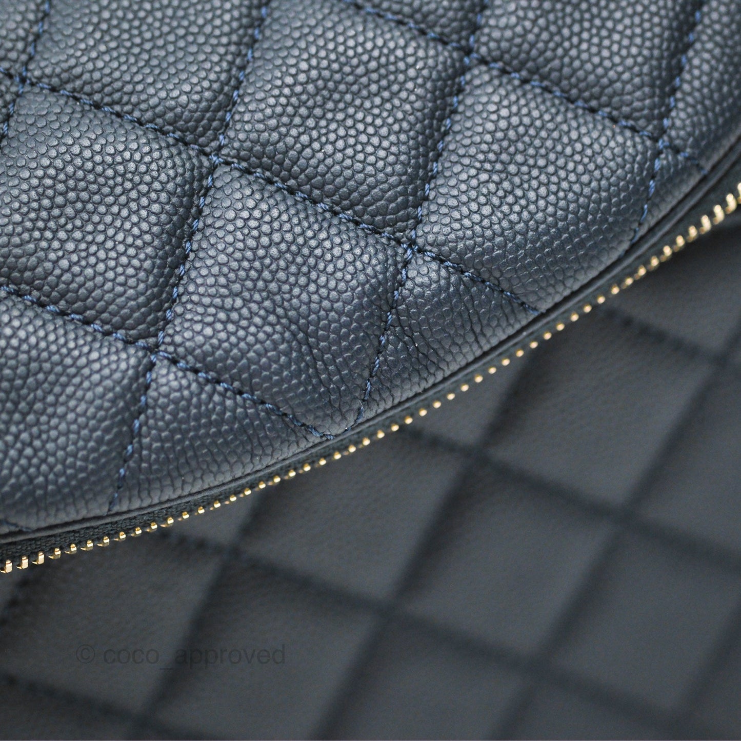 Chanel Business Affinity Waist Belt Bag Navy Caviar Gold Hardware