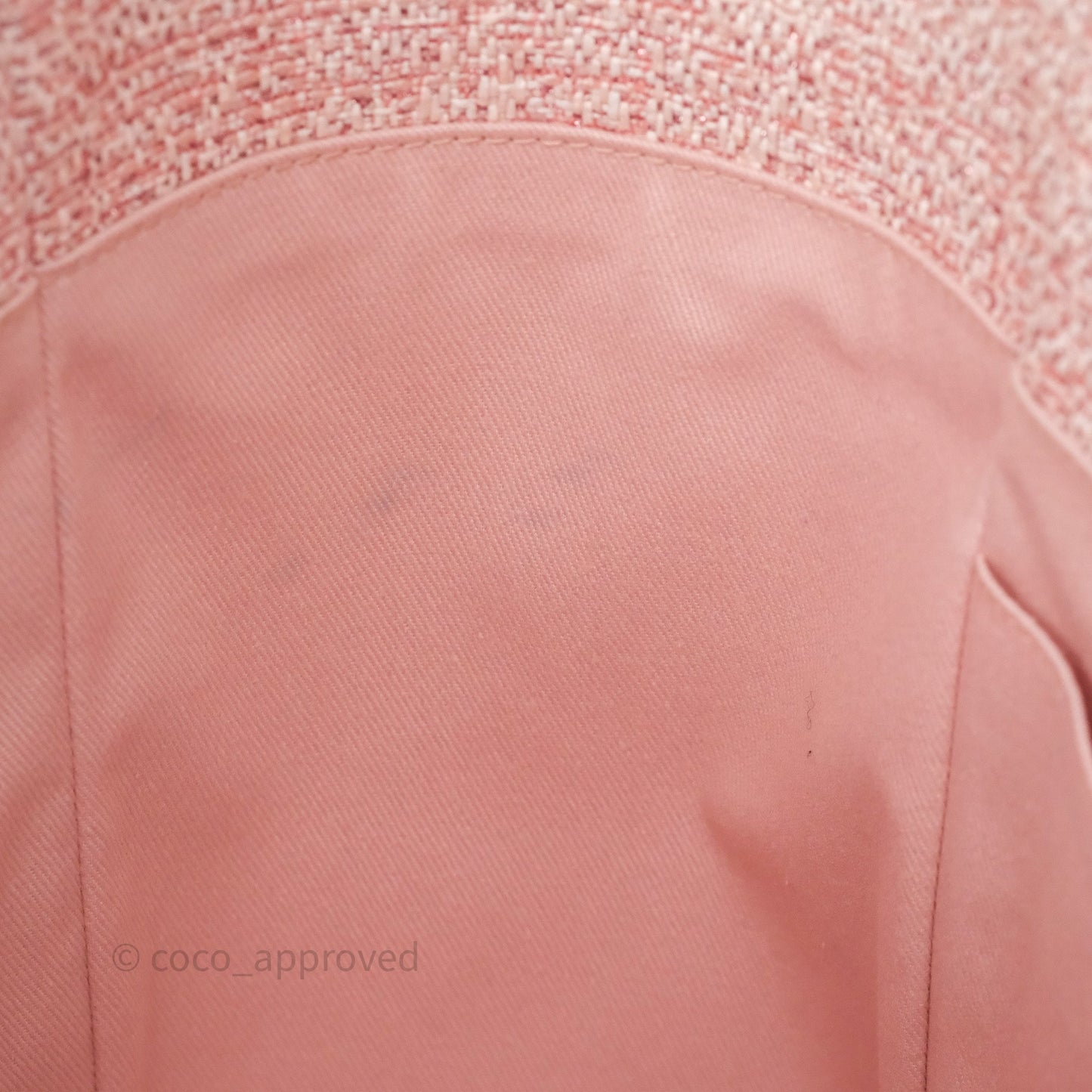 Chanel Medium Deauville Pink Glitter Raffia Gold Hardware