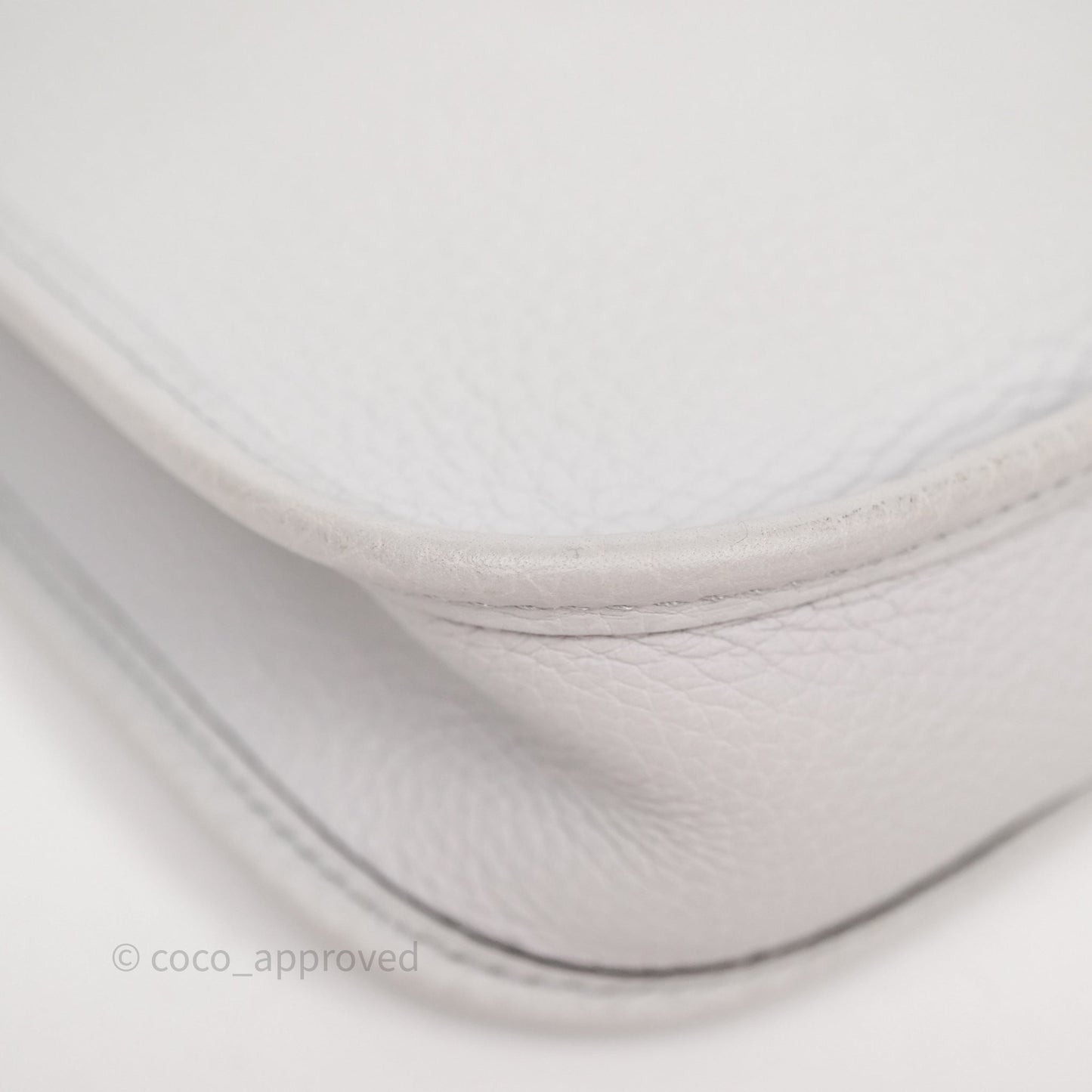 Hermès Mini Evelyne 16 Bleu Pale/Nata 08 Clemence Palladium Hardware