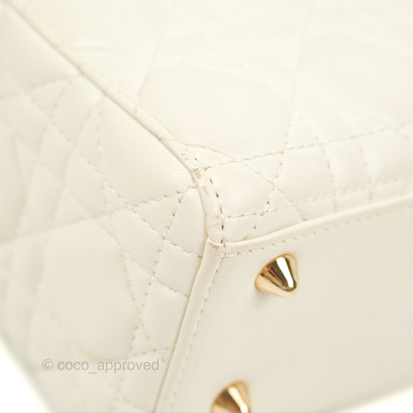 Christian Dior My ABCDior Lady Dior Bag Cannage Lambskin White Gold Hardware