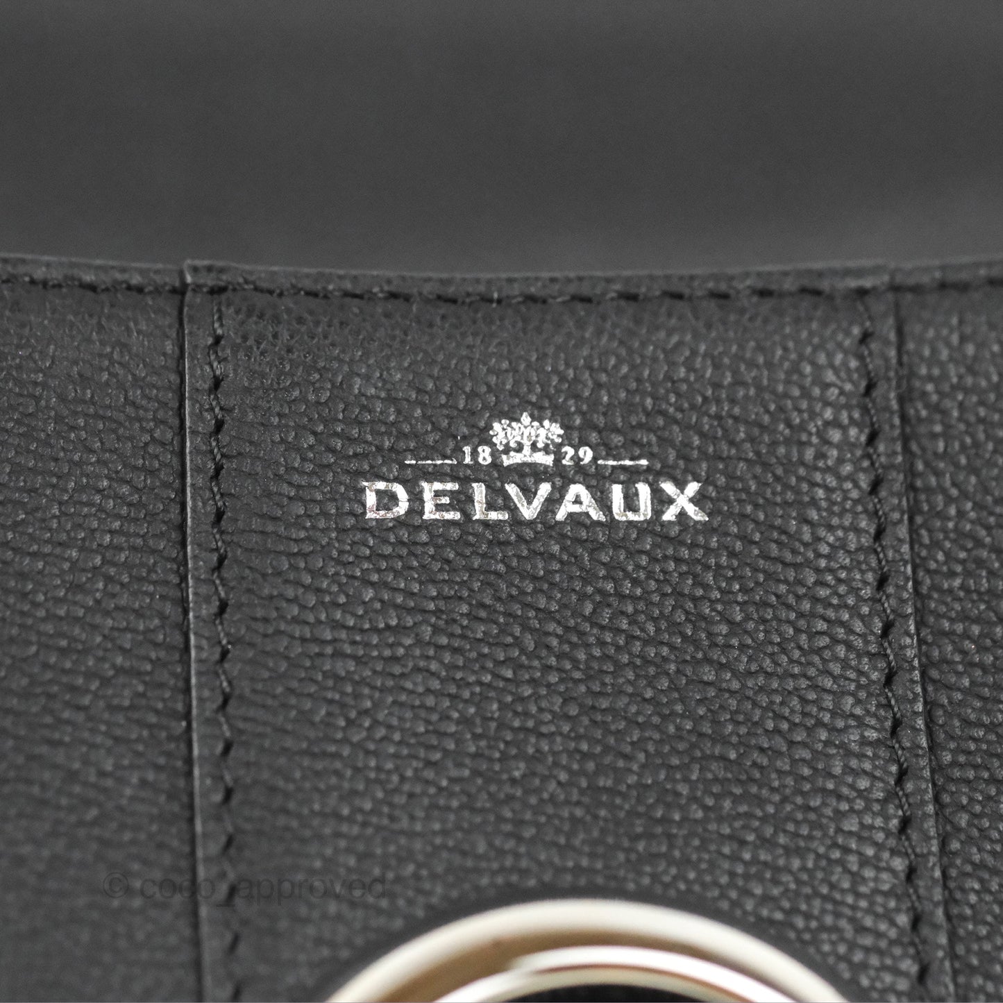 Delvaux Mini Brillant Bag Vegetal Rodeo Black Calf Silver Hardware