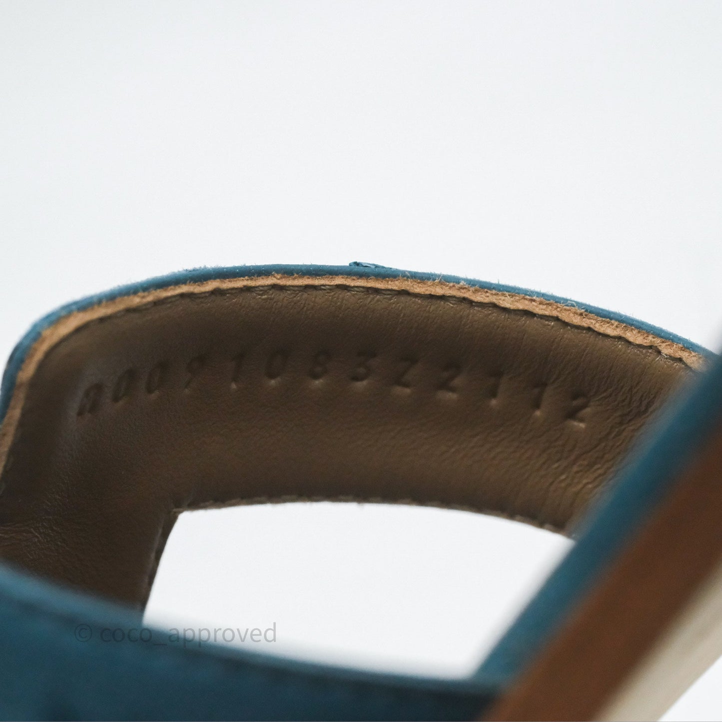 Hermès Oran Sandals in Blue Cobalt Ostrich Size 37
