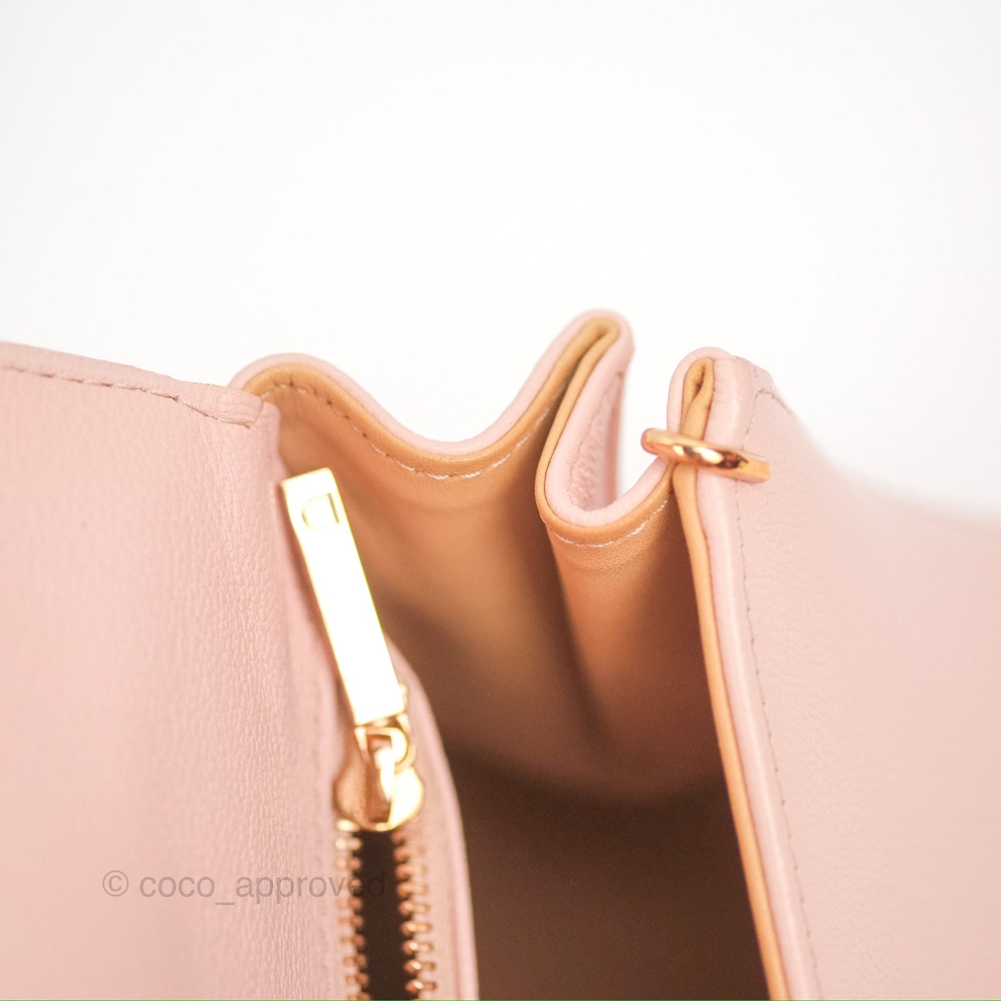 Delvaux Brillant East West Top Handle Bag Nude Pink Rose Gold Hardware