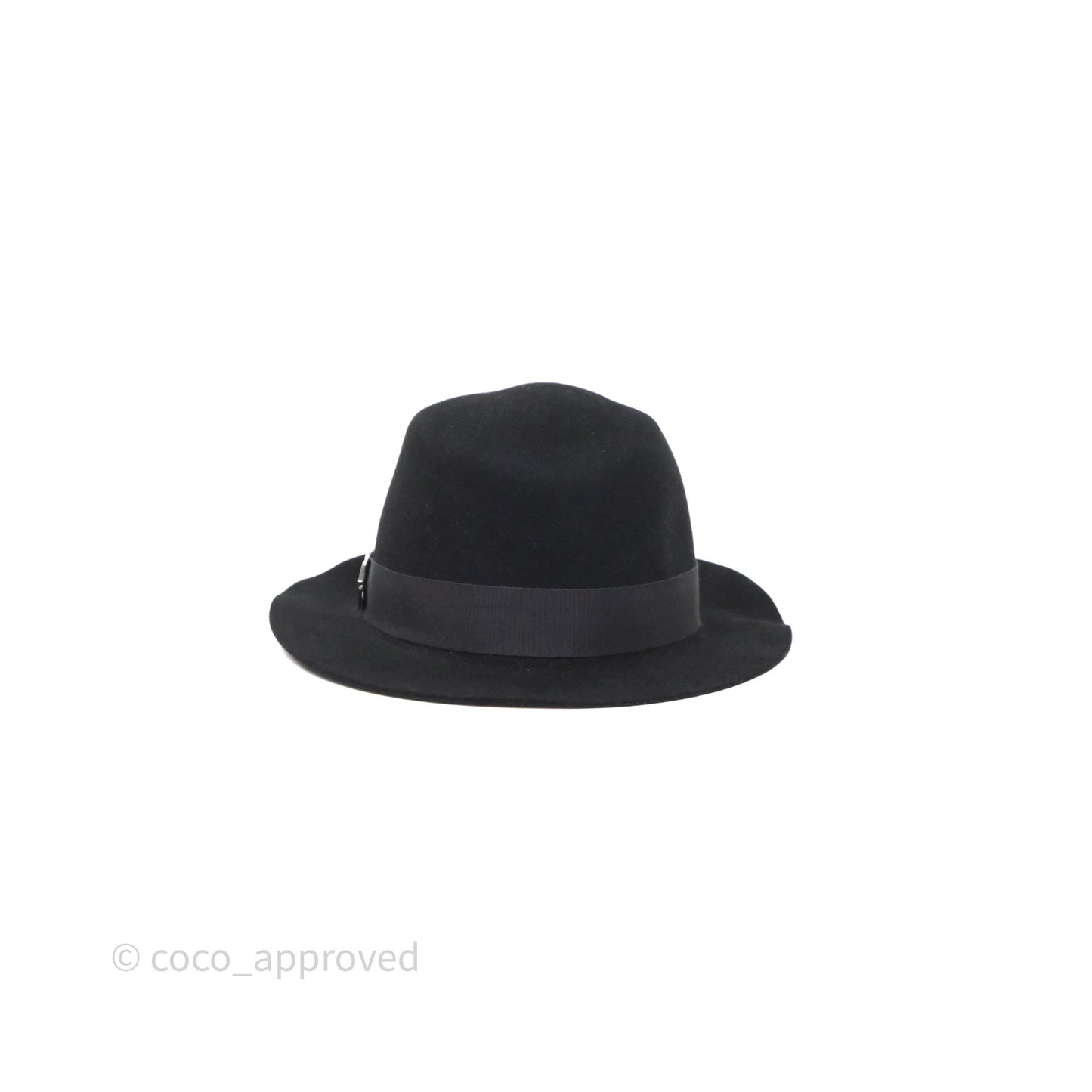 Hermès Black Trilby Hat Size 59