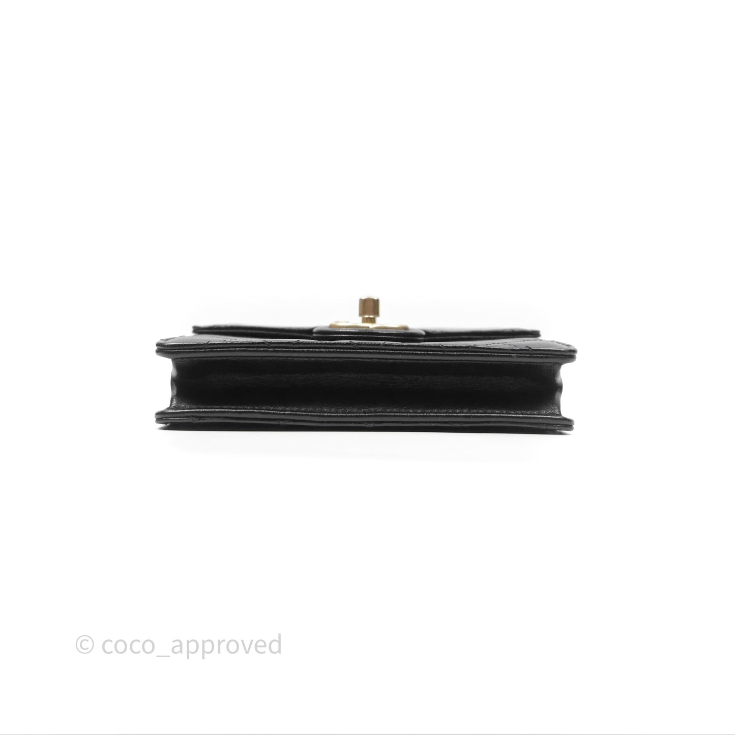 Chanel Quilted Chic Logo Pearls Flap Black Goatskin Aged Gold Hardware