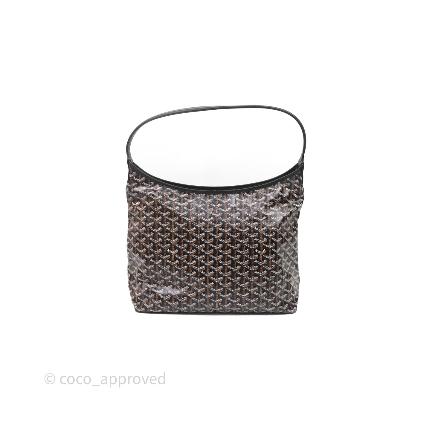 Goyard Bohème Hobo Bag Black Goyardine Canvas