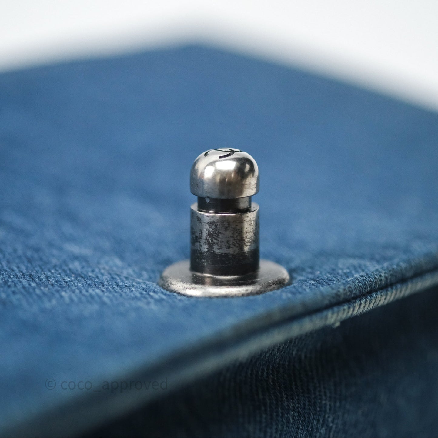 Chanel Small Boy Blue Denim Tweed Ruthenium Hardware