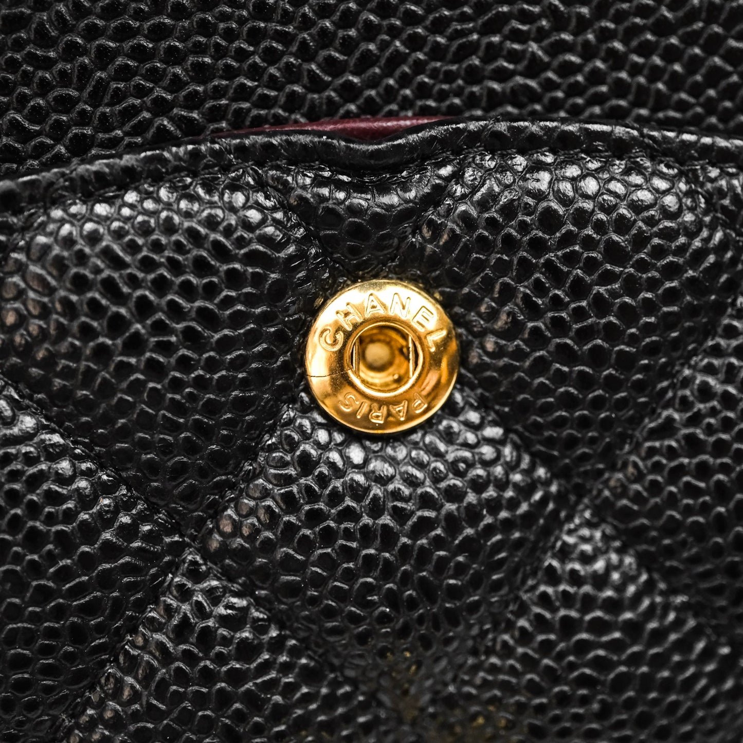 Chanel Classic M/L Medium Flap Quilted Black Caviar Gold Hardware