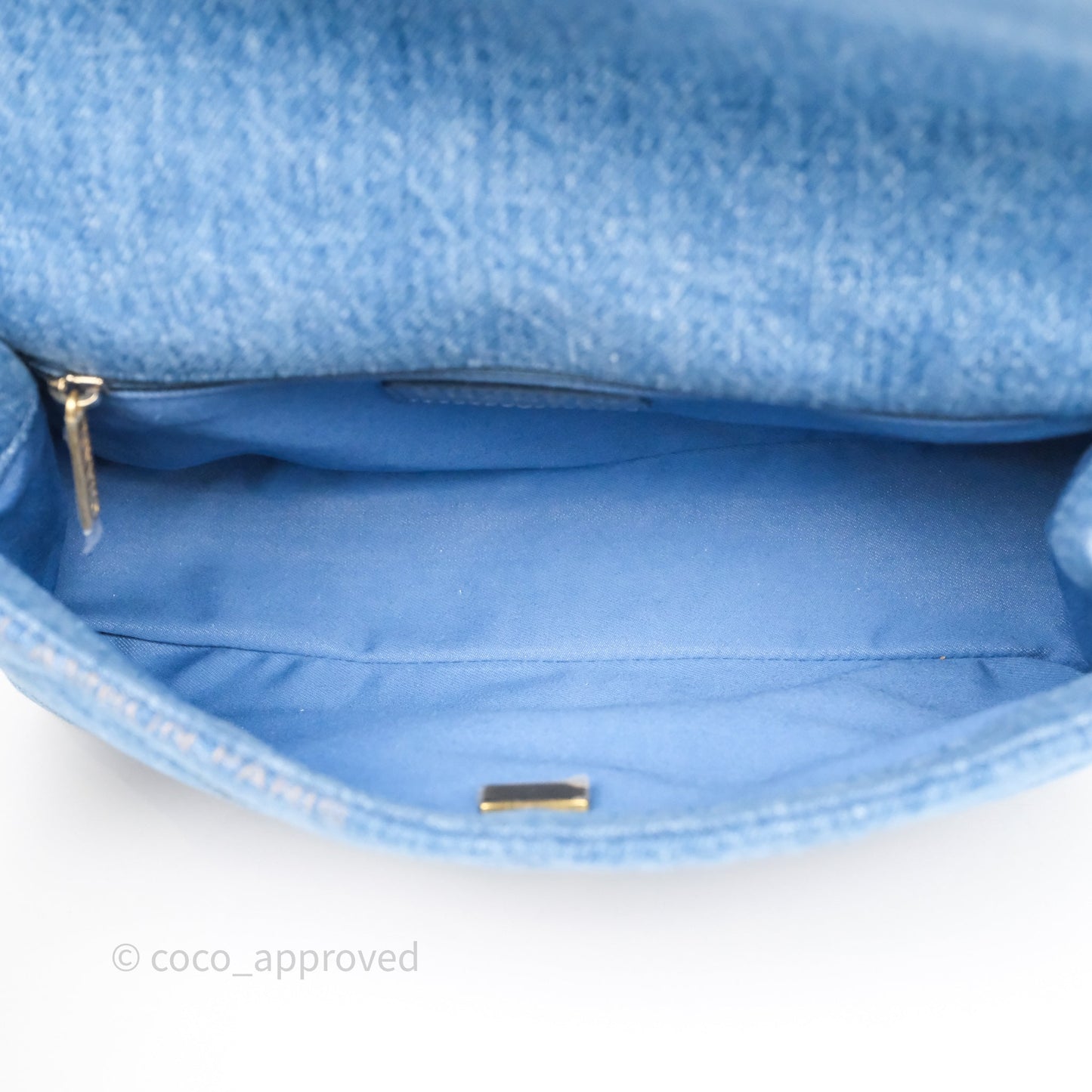 Chanel Large Denim Mood Flap Quilted Blue Multicolor 22P