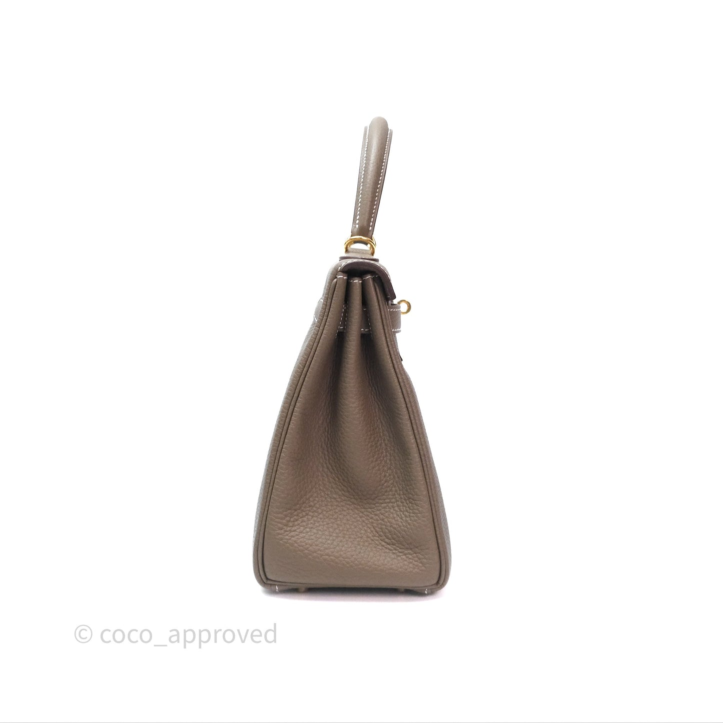 Hermès Kelly II 28 Retourne Etoupe 18 Clemence Gold Hardware