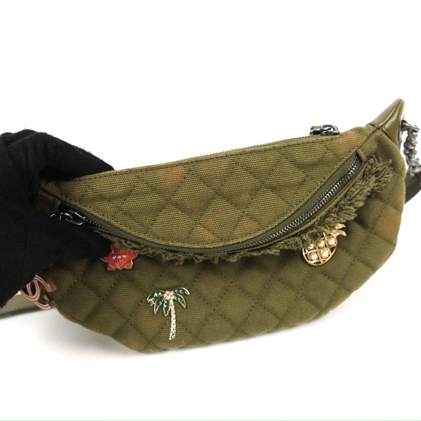 Chanel Coco Cuba Charms Waist Bag Khaki 17C