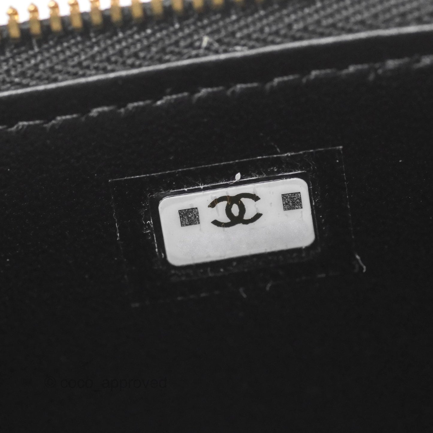 Chanel Vanity with COCO Heart Chain Black Lambskin Aged Gold Hardware